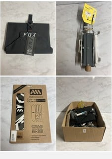 Lot 341  
            Nottingham SR5 - Delivery Only 
                
BOX OF VARIOUS BIKE ACCESSORIES TO INCLUDE FOX TOOL ROLL BLK