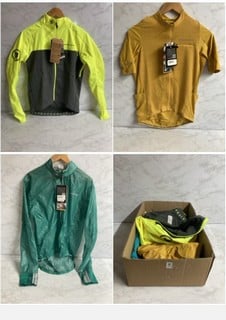 Lot 345  
            Nottingham SR5 - Delivery Only 
                
BOX OF VARIOUS BRANDED CYCLING CLOTHING PRODUCTS, VARIOUS SIZES AND STYLES