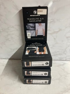 Lot 380  
            Nottingham SR5 - Delivery Only 

                
4 X ENDURA CLOTHING PRODUCTS TO INCLUDE ENDURA TRANSLITE S/S BASELAYER ULTRA LIGH...