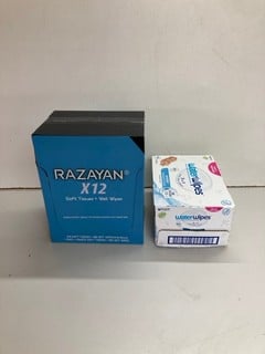 Lot 442  
            Nottingham SR5 - Delivery Only 
                
2 X TOILETRIES TO INCLUDE RAZAYAN X 12 SOFT TISSUES + WET WIPES