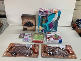 Lot 449  
            Nottingham SR5 - Delivery Only 
                
BOX OF VARIOUS TOYS TO INCLUDE BLACK ROSES