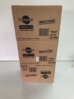 Lot 481  
            Nottingham SR5 - Delivery Only 
                
3 X PET FOOD PRODUCTS TO INCLUDE PEDIGREE DENTASTIX DOG TREATS
