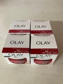 Lot 697  
            Nottingham SR5 - Delivery Only 
                
BOX OF VARIOUS BEAUTY PRODUCTS TO INCLUDE OLAY REGENERIST ACTIVE FIRMING NIGHT CREAM