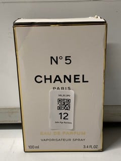 Lot 12  
            Nottingham SR6 - Parcel Delivery 
                
CHANEL NO.5 EAU DE PARFUM SPRAY 100ML