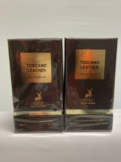 Lot 142  
            Nottingham SR6 - Parcel Delivery 
                
2 X MAISON ALHAMBRA TOSCANO LEATHER AFTERSHAVES 80ML
