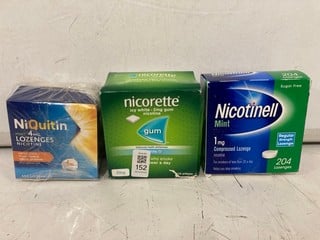 Lot 152  
            Nottingham SR6 - Parcel Delivery 

                
3 X ITEMS INC NICORETTE ICY WHITE GUM (18+ ID MAY BE REQUIRED)