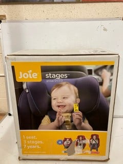 Lot 280  
            Nottingham SR6 - Parcel Delivery 
                
JOIE STAGES GROUP 0+/1/2 CHILD'S CAR SAFETY SEAT