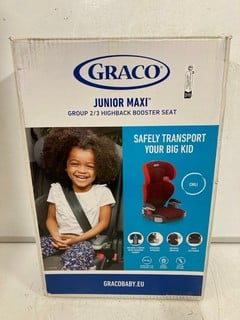 Lot 284  
            Nottingham SR6 - Parcel Delivery 
                
GRACO JUNIOR MAXI GROUP 2/3 HIGHBACK BOOSTER SEAT