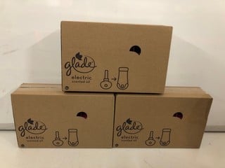 Lot 322  
            Nottingham SR6 - Parcel Delivery 

                
3 X GLADE ELECTRIC SCENTED OIL REFILL PACKS (SEALED)