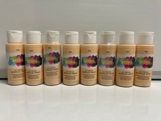 Lot 425  
            Nottingham SR6 - Parcel Delivery 
                
QTY OF DECRAFTS ARTISTE ALL PURPOSE TAN ACRYLIC PAINT