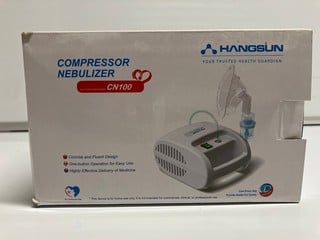 Lot 465  
            Nottingham SR6 - Parcel Delivery 

                
HANGSUN CN100 COMPRESSOR NEBULIZER