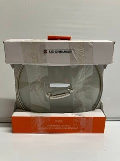 Lot 481  
            Nottingham SR6 - Parcel Delivery 
                
LE CREUSET 32CM TOUGHENED GLASS LID