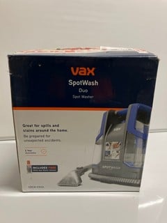 Lot 498  
            Nottingham SR6 - Parcel Delivery 
                
VAX SPOT WASH DUO SPOT WASHER