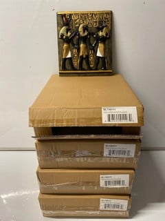 Lot 527  
            Nottingham SR6 - Parcel Delivery 
                
4 X TWO GODS & TUT PLAQUES QL13611