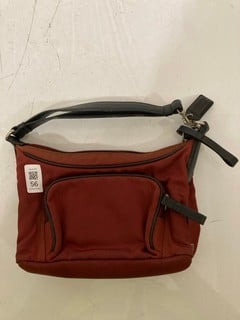 Lot 56  
            Nottingham SR6 - Parcel Delivery 
                
COACH BURGUNDY SHOULDER BAG WITH ADJUSTABLE STRAP