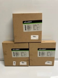 Lot 70  
            Nottingham SR6 - Parcel Delivery 
                
3 X MICROSHIFT 9 SPEED BIKE CASSETTES