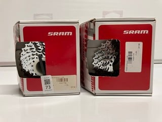 Lot 73  
            Nottingham SR6 - Parcel Delivery 
                
2 X SRAM PG830 8 SPEED BIKE CASSTTES (SEALED)