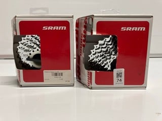 Lot 74  
            Nottingham SR6 - Parcel Delivery 
                
2 X SRAM BIKE CASSETTES INC PG950 9 SPEED