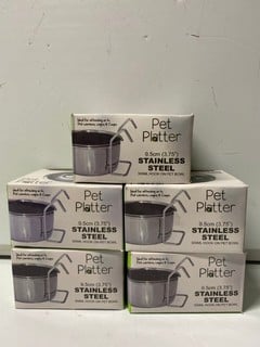 Lot 751  
            Nottingham SR6 - Parcel Delivery 

                
5 X PET PLATTER STAINLESS STEEL BOWLS