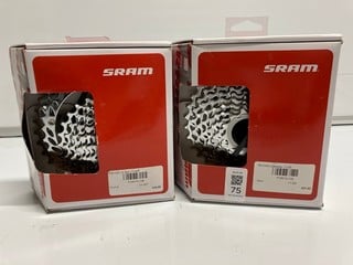 Lot 75  
            Nottingham SR6 - Parcel Delivery 
                
2 X SRAM BIKE CASSTTES INC PG1030 10 SPEED
