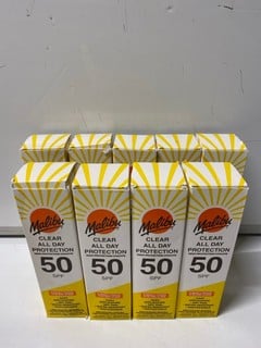 Lot 799  
            Nottingham SR6 - Parcel Delivery 

                
9 X MALIBU ALL DAY PROTECTION SPF50 CLEAR SUN SPRAYS 250ML