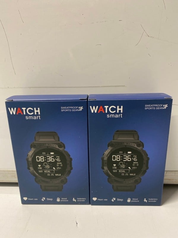 Lot 852  
            Nottingham SR6 - Parcel Delivery 

                
2 X WATCH SMART SPORT WRIST WATCHES
