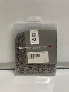 Lot 92  
            Nottingham SR6 - Parcel Delivery 
                
SRAM FORCE 114 LINKS 12 SPEED BIKE CHAIN ORIGINAL RRP £55.00