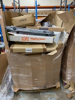 Lot 194  
            Nottingham SR2 - Delivery or Collection 

                
PALLET OF ITEMS INC BRIGHT STARTS GIGGLING SAFARI & PHOENIX BED RAIL