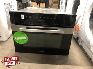 Lot 61  
            Nottingham SR2 - Delivery or Collection 

                
MIELE BUILT-IN COMBI MICROWAVE OVEN MODEL NO: H7240BM ORIGINAL RRP £2,099.00
