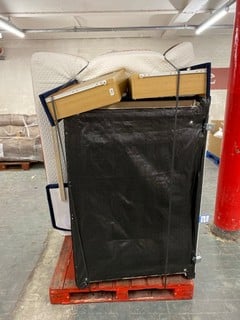 Lot 260  
            Nottingham SR3 - Delivery or Collection 

                
150CM HEADBOARD MARITIME BLUE MERLIN HEADBOARD WITH MATTRESS