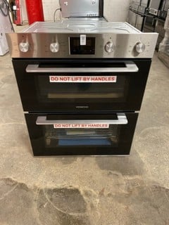 Lot 87  
            Nottingham SR3 - Delivery or Collection 

                
KENWOOD BUILT IN DOUBLE OVEN MODEL NO: KBUDOX21 (EX DISPLAY)
