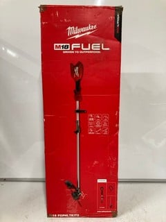 Lot 181  
            Nottingham SR6 – Delivery Or Collection 

                
MILWAUKEE M18 FUEL BRUSHLESS OUTDOOR POWERHEAD MODEL: M18 FOPHLTKIT2