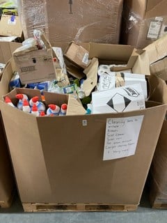 Lot 277  
            Nottingham SR6 – Delivery Or Collection 
                
PALLET OF CLEANING ITEMS TO INC BLEACH, TOILET CLEANER AND TOILET ROLL (ALL ITEMS...