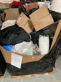Lot 299  
            Nottingham SR6 – Delivery Or Collection 
                
PALLET OF ITEMS TO INC DESIGNER CLOTHING, BEDDING, CAR PARTS AND AIR FRYER (ALL I...
