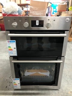 Lot 64  
            Nottingham SR6 – Delivery Or Collection 
                
HOTPOINT BUILT-IN DOUBLE OVEN MODEL: DD541IX (SMASHED GLASS) ORIGINAL RRP: £249.00