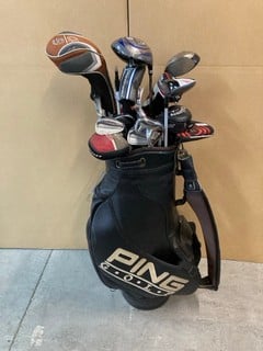 Lot 153  
            Nottingham SR9 - Collection Only 

                
PING GOLF BAG WITH QTY OF GOLF CLUBS GAAP1- COLLECTION ONLY