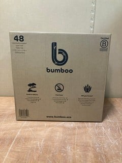 Lot 226  
            Nottingham SR9 - Delivery Or Collection 

                
BOX OF 48 BUMBOO TOILET ROLLS