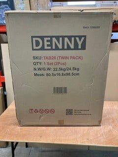Lot 243  
            Nottingham SR9 - Delivery Or Collection 

                
DENNY TWIN PACK FOLDABLE TABLES