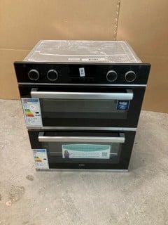 Lot 84  
            Nottingham SR9 - Delivery Or Collection 

                
BEKO BUILT-IN SMALL DOUBLE OVEN MODEL: BBXTF25300X ORIGINAL RRP: £399