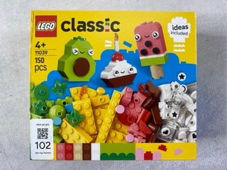 Lot 102  
            Nottingham Prem - Delivery Only 

                
LEGO CLASSIC 150 PCS MODEL 11039 (SEALED)