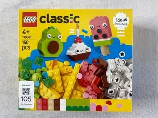 Lot 105  
            Nottingham Prem - Delivery Only 

                
LEGO CLASSIC 150 PCS MODEL 11039 (SEALED)