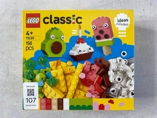 Lot 107  
            Nottingham Prem - Delivery Only 

                
LEGO CLASSIC 150 PCS MODEL 11039 (SEALED)