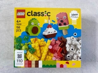 Lot 110  
            Nottingham Prem - Delivery Only 

                
LEGO CLASSIC 150 PCS MODEL 11039 (SEALED)