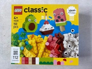 Lot 112  
            Nottingham Prem - Delivery Only 

                
LEGO CLASSIC 150 PCS MODEL 11039 (SEALED)
