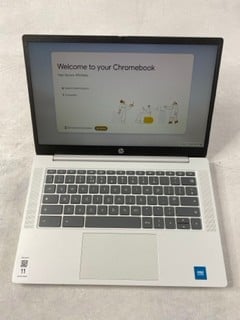 Lot 11  
            Nottingham Prem - Delivery Only 
                
HP CHROMEBOOK 14A-NF0002SA 128GB LAPTOP. (WITH BOX & AC CHARGER). INTEL N100, 4GB...