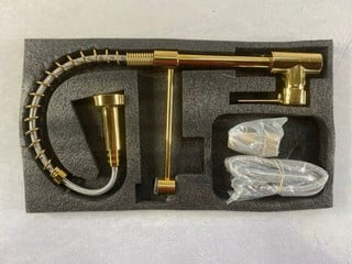 Lot 155  
            Nottingham Prem - Delivery Only 

                
KITCHEN FAUCET PULL OUT TAP ORIGINAL GOLD RRP £119.00