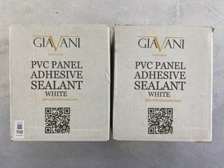 Lot 198  
            Nottingham Prem - Delivery Only 

                
2 X GIAVANI SILICONE SEALANT