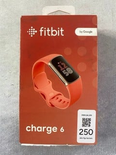 Lot 250  
            Nottingham Prem - Delivery Only 

                
FITBIT CHARGE 6 SMART FITNESS TRACKER: MODEL NO G3MP5 (WITH BOX)  [JPTN47417]