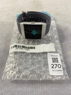 Lot 270  
            Nottingham Prem - Delivery Only 

                
FITBIT IONIC SMART FITNESS TRACKER: MODEL NO FB503 (WITH POWER CABLE)  [JPTN47343]