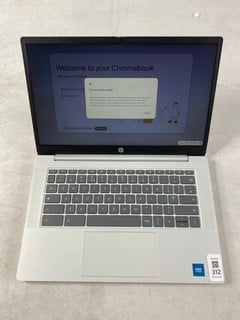 Lot 312  
            Nottingham Prem - Delivery Only 

                
HP CHROMEBOOK 14A-NF0002SA 128GB LAPTOP IN WHITE. (WITH BOX & AC CHARGER). N100, ...